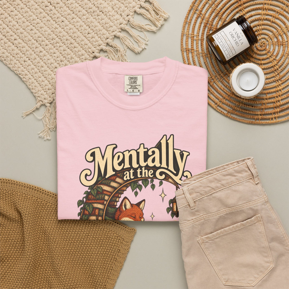 Mentally at the Bookstore — Garment-Dyed Tee