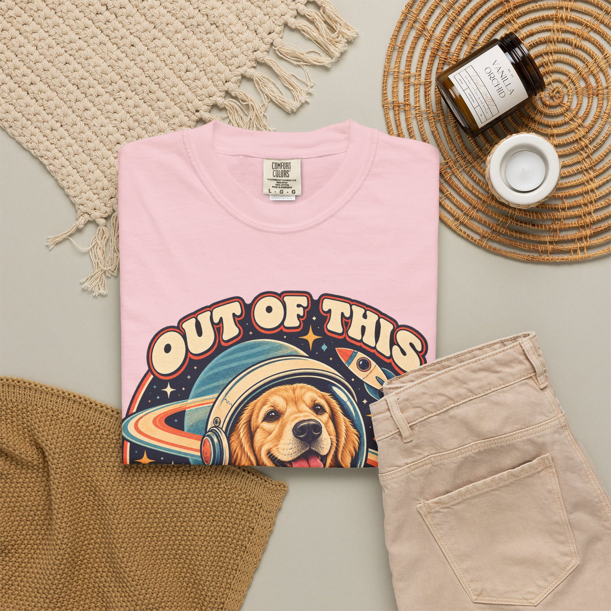 Space Cadet — Custom Pet Portrait Premium Tee