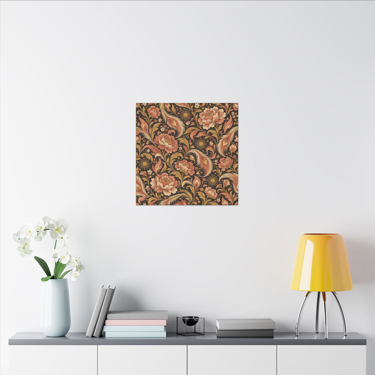 Phoenix Petals Pattern — Matte Stretched Canvas