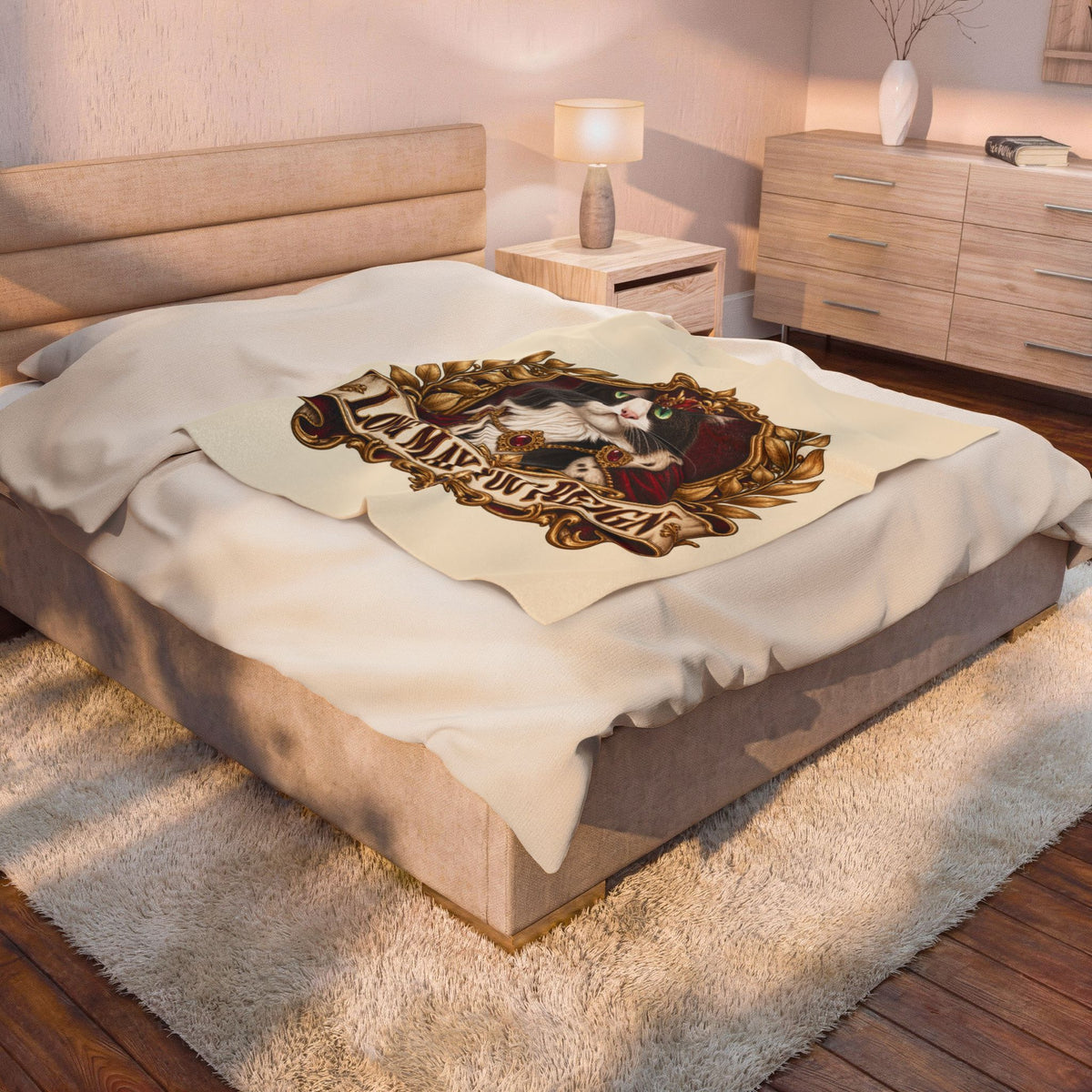 Royal Pet — Custom Pet Portrait Plush Blanket