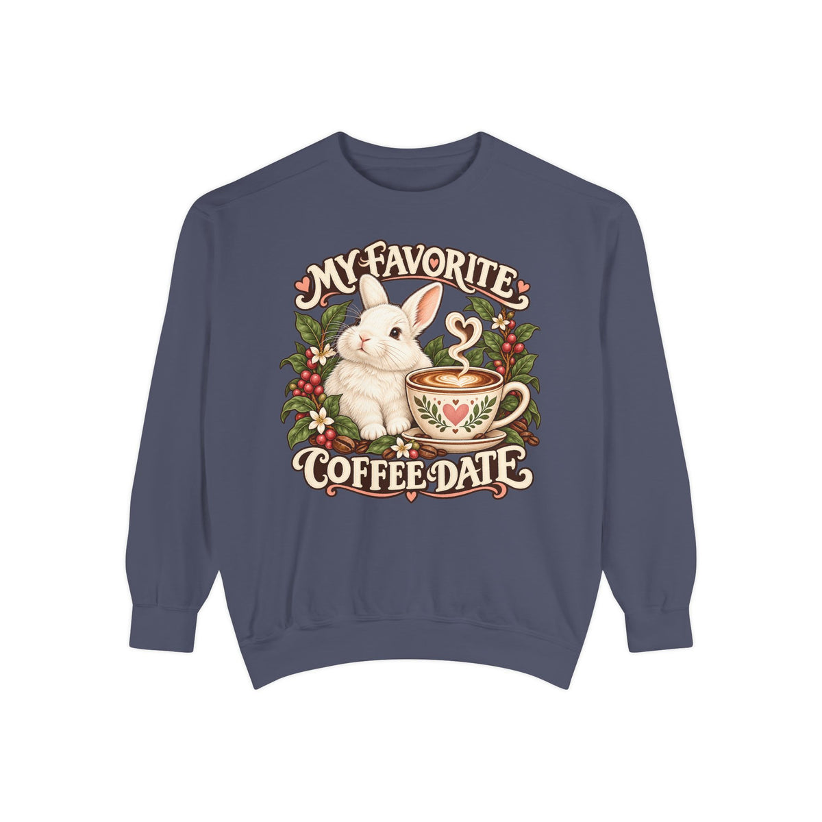 Coffee Companion — Custom Pet Portrait Crewneck