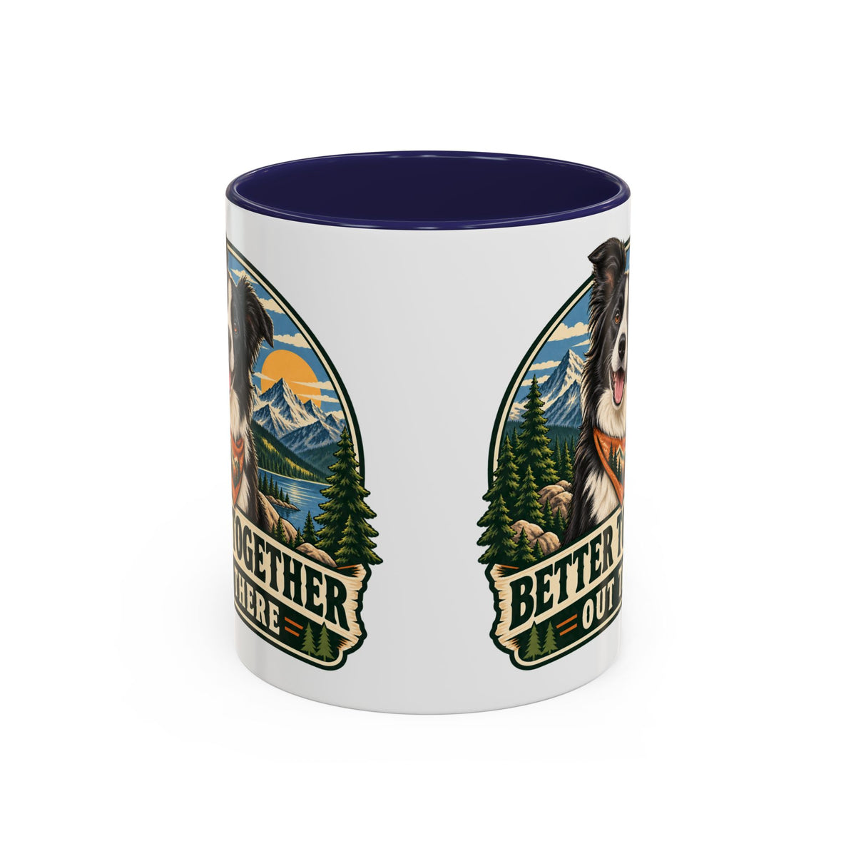 Adventure Buddy — Custom Pet Portrait Accent Mug