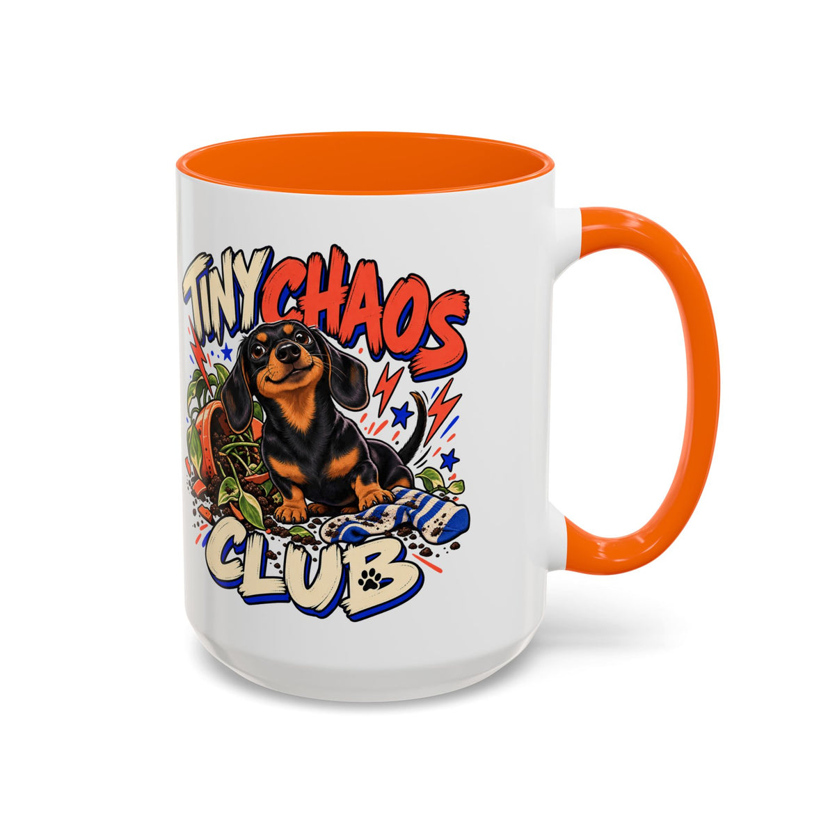 Tiny Chaos Club — Custom Pet Portrait Accent Mug