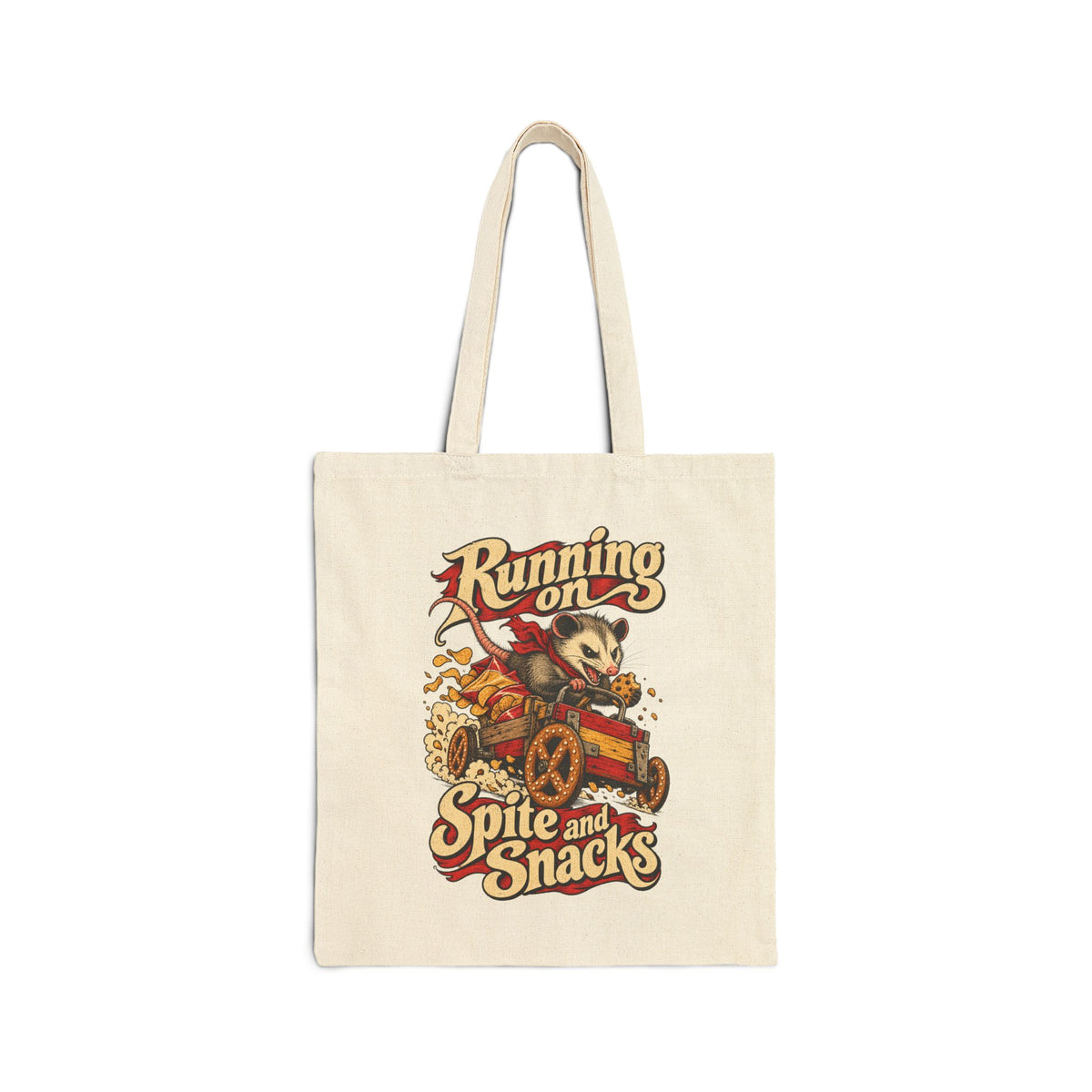 Running on Spite and Snacks — Canvas Tote