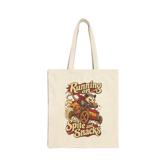 Running on Spite and Snacks — Canvas Tote