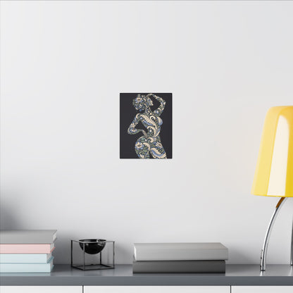 Moonlit Swan Reverie — Matte Stretched Canvas