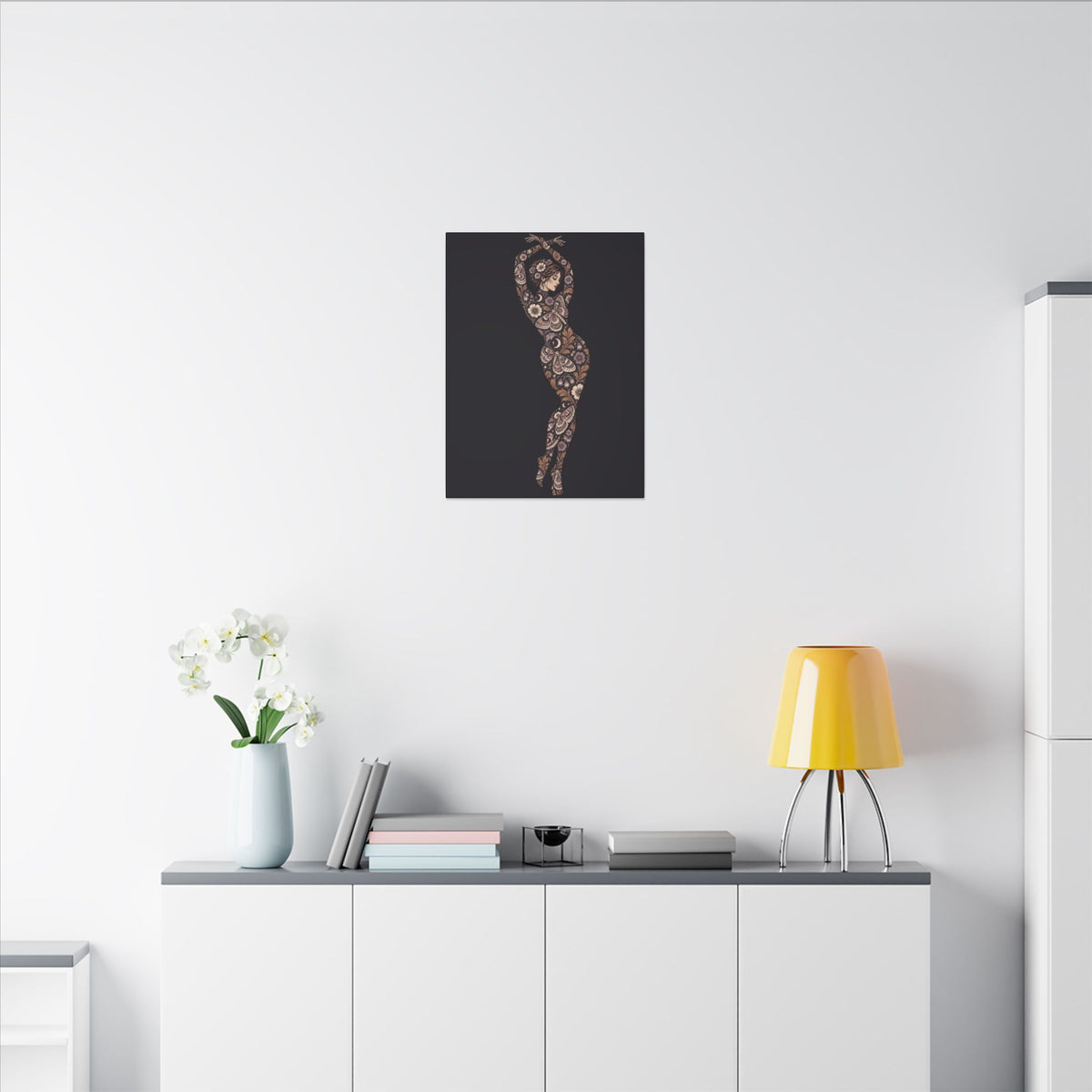 Velvet Wings Muse — Matte Stretched Canvas