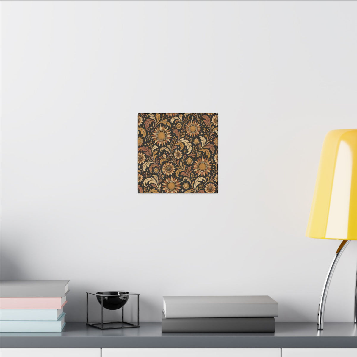 Solar Scroll Pattern — Matte Stretched Canvas