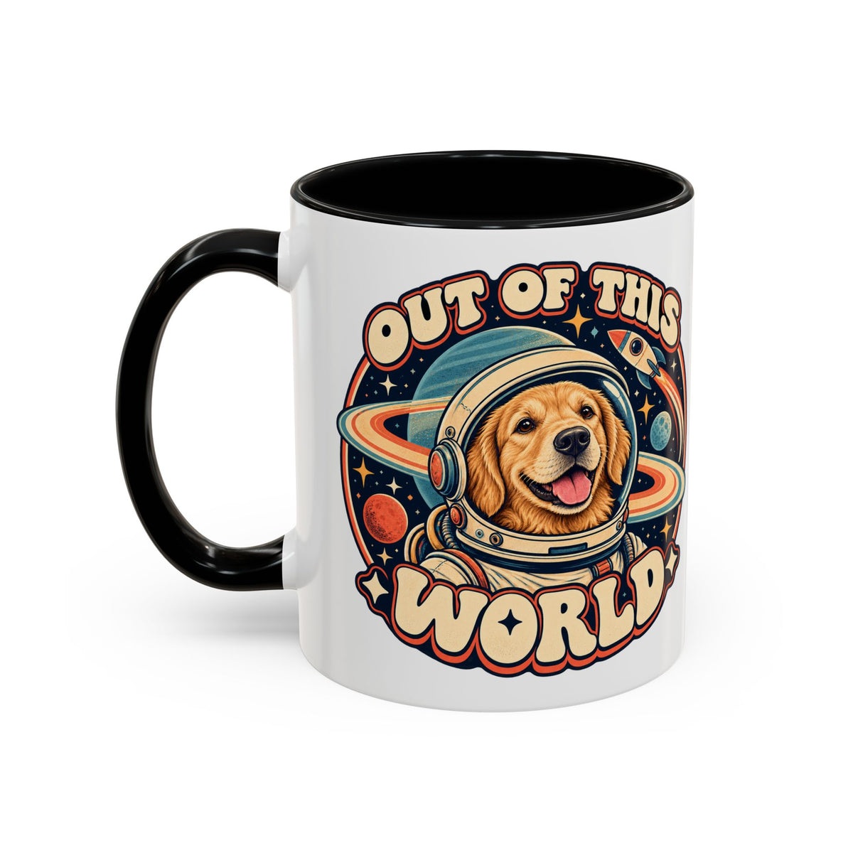 Space Cadet — Custom Pet Portrait Accent Mug