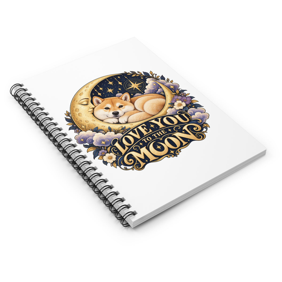Love You to the Moon — Custom Pet Portrait Spiral Notebook