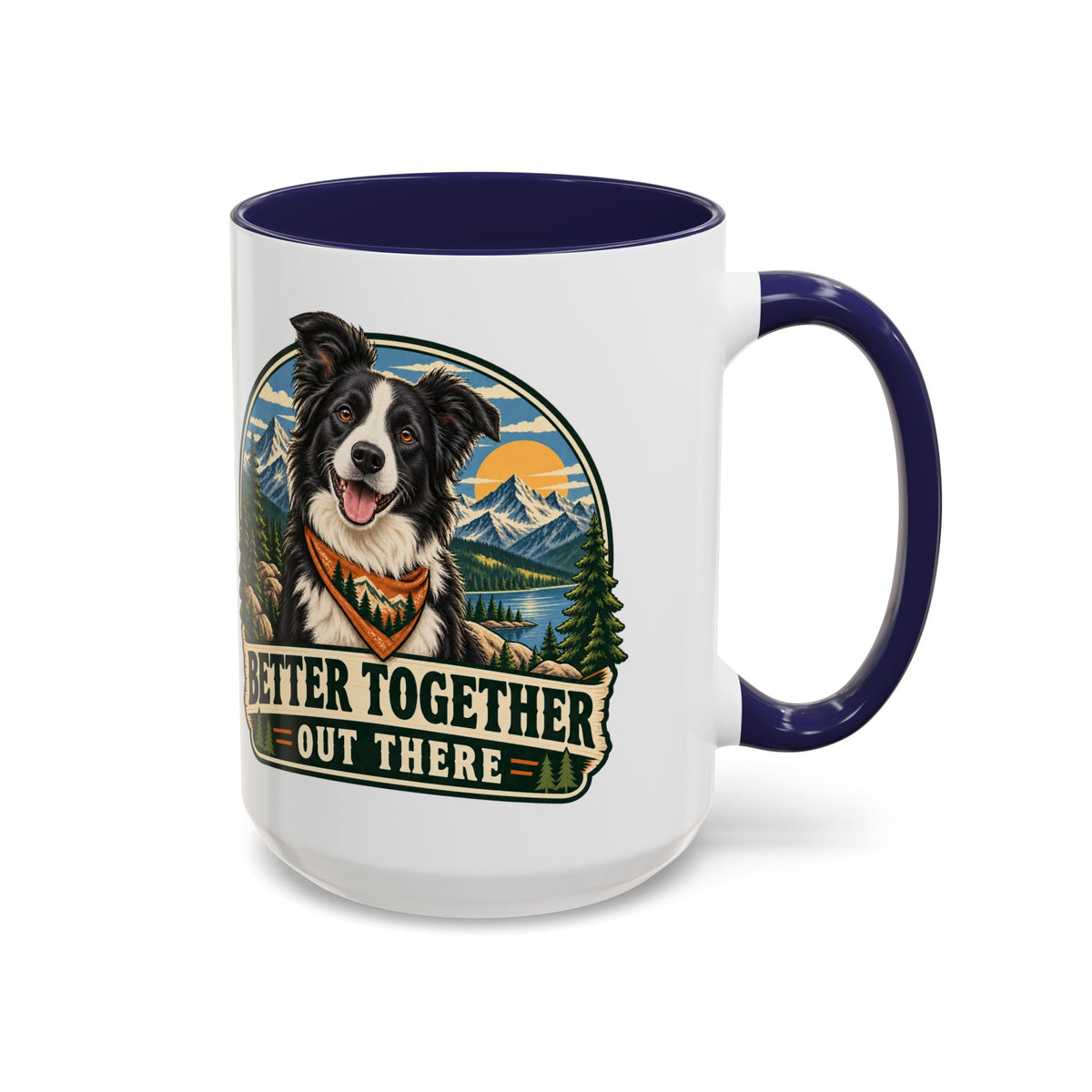 Adventure Buddy — Custom Pet Portrait Accent Mug