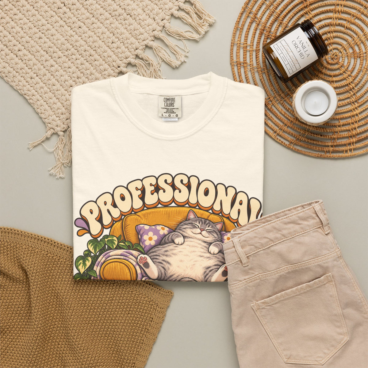Couch Potato — Custom Pet Portrait Premium Tee