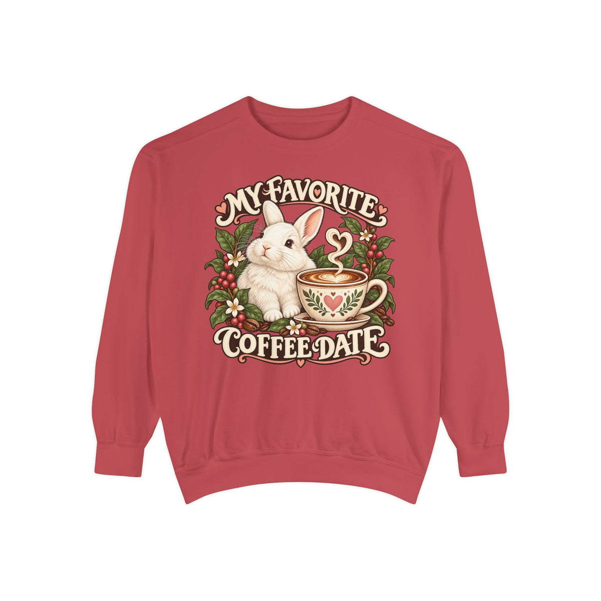 Coffee Companion — Custom Pet Portrait Crewneck
