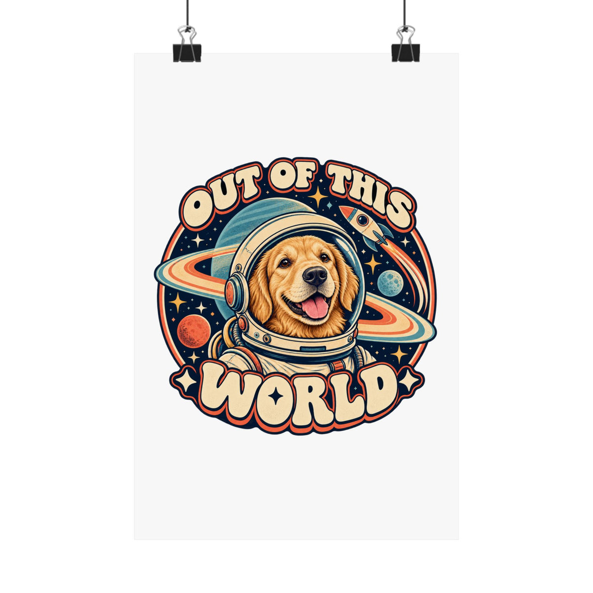 Space Cadet — Custom Pet Portrait Matte Art Print