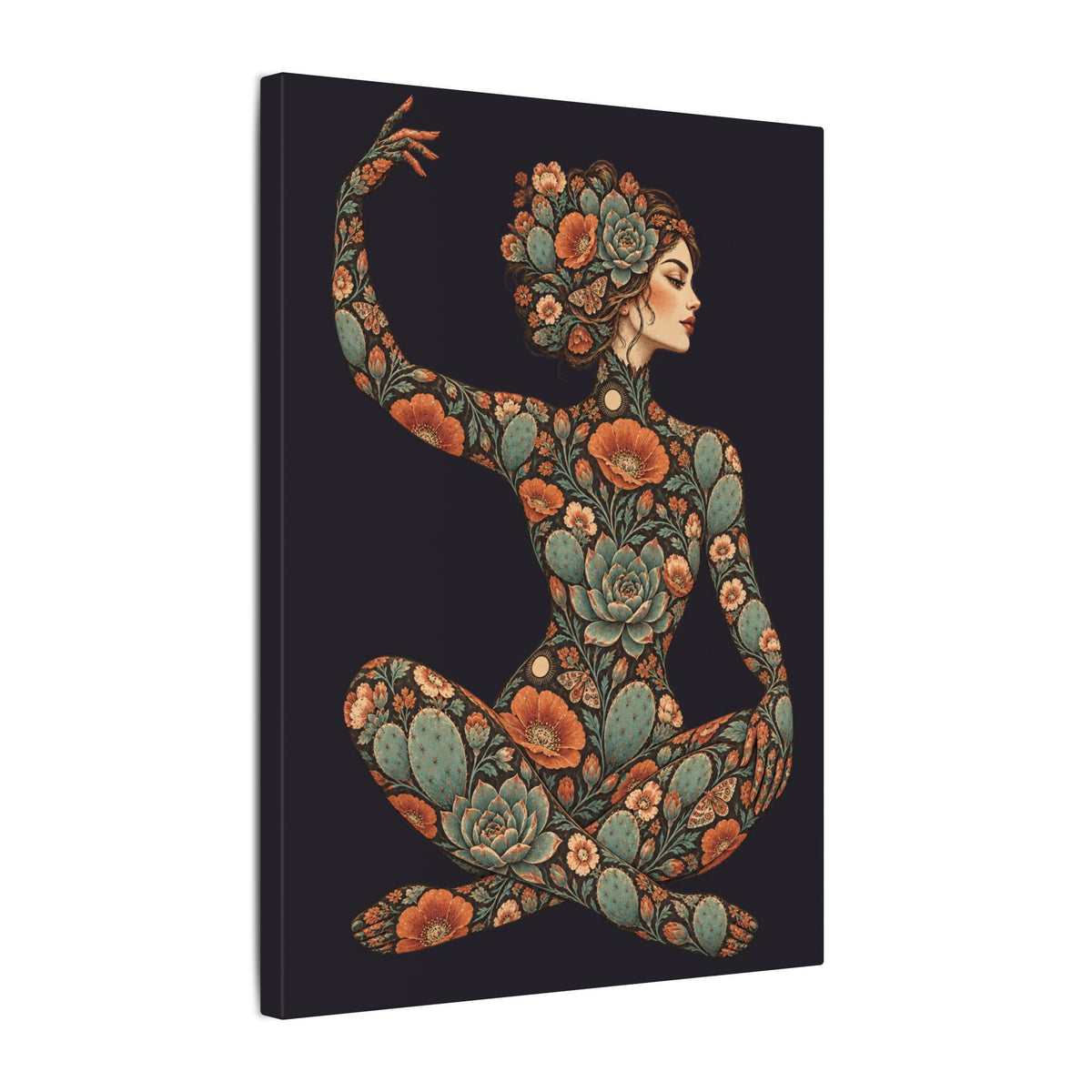 Desert Afterglow Muse — Matte Stretched Canvas