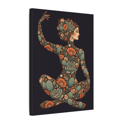 Desert Afterglow Muse — Matte Stretched Canvas