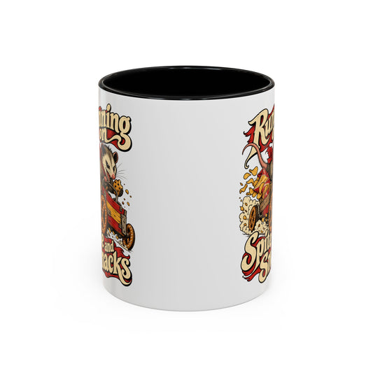 Running on Spite and Snacks — Accent Mug