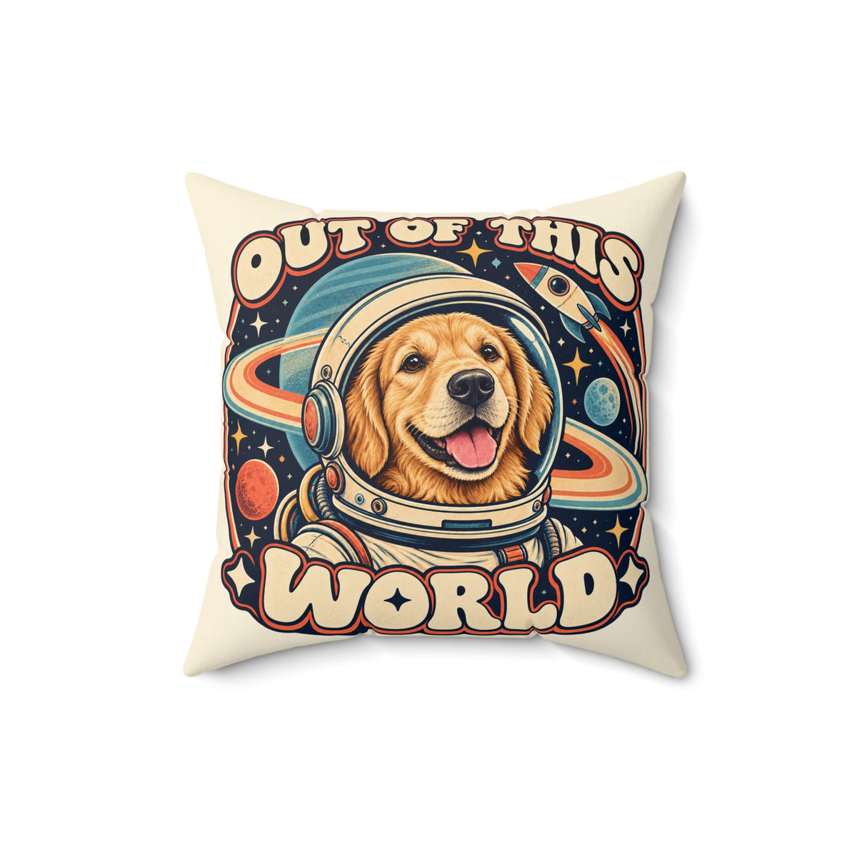 Space Cadet — Custom Pet Portrait Portrait Pillow