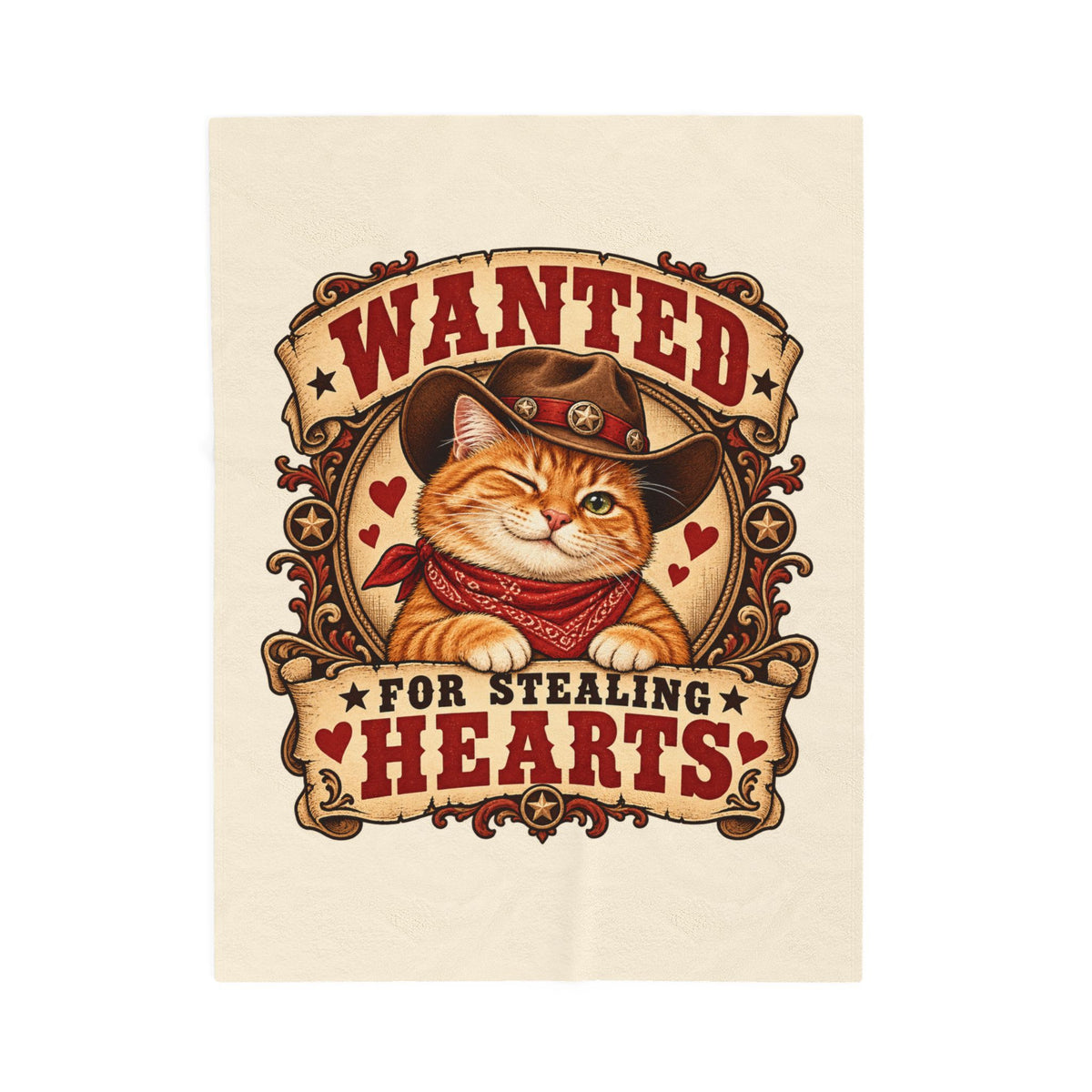 Heart Thief — Custom Pet Portrait Plush Blanket