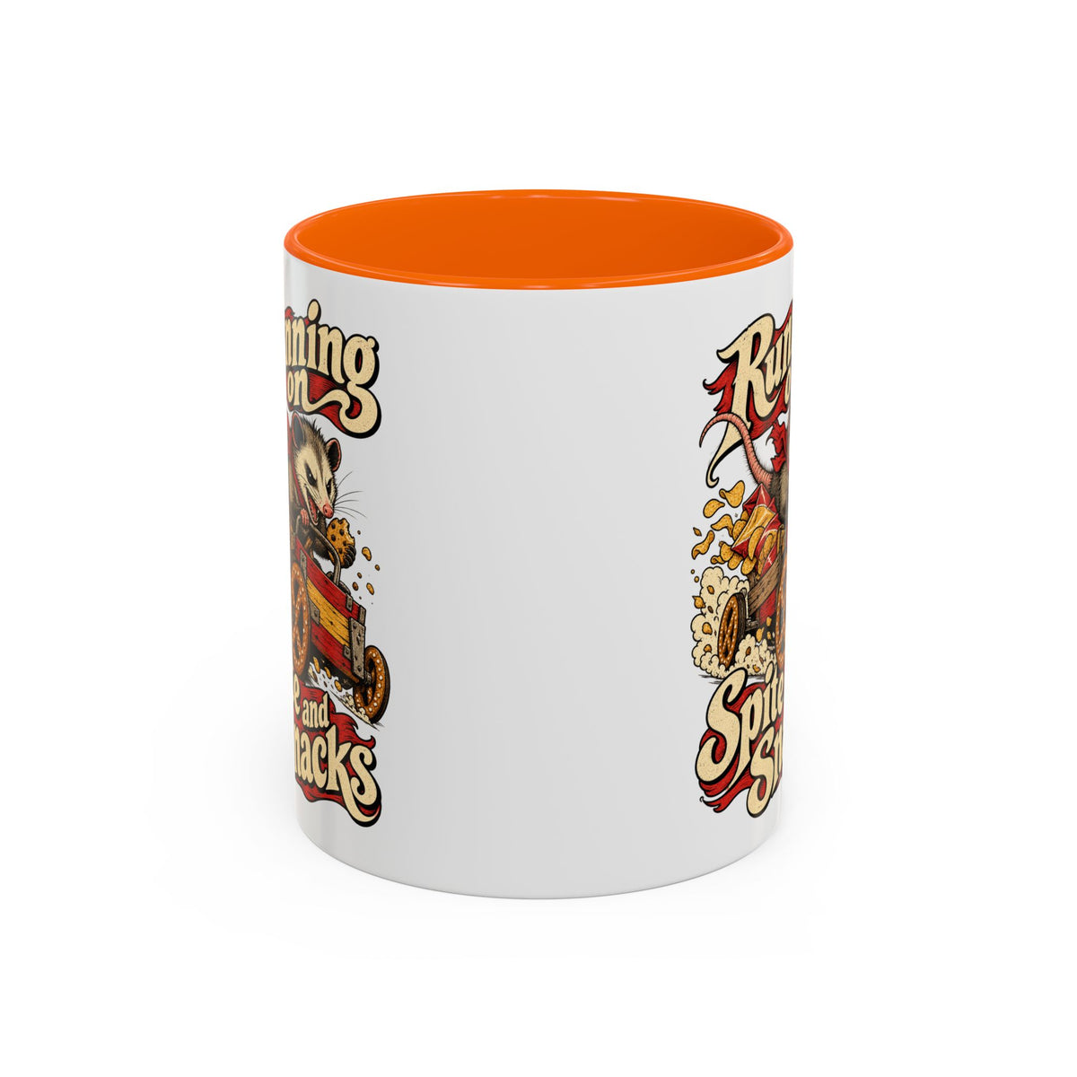 Running on Spite and Snacks — Accent Mug