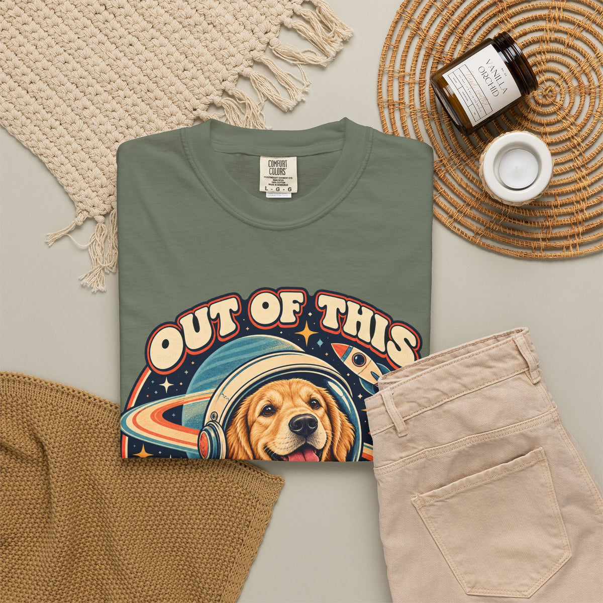 Space Cadet — Custom Pet Portrait Premium Tee