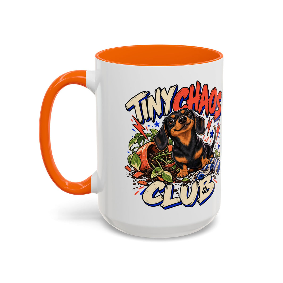 Tiny Chaos Club — Custom Pet Portrait Accent Mug