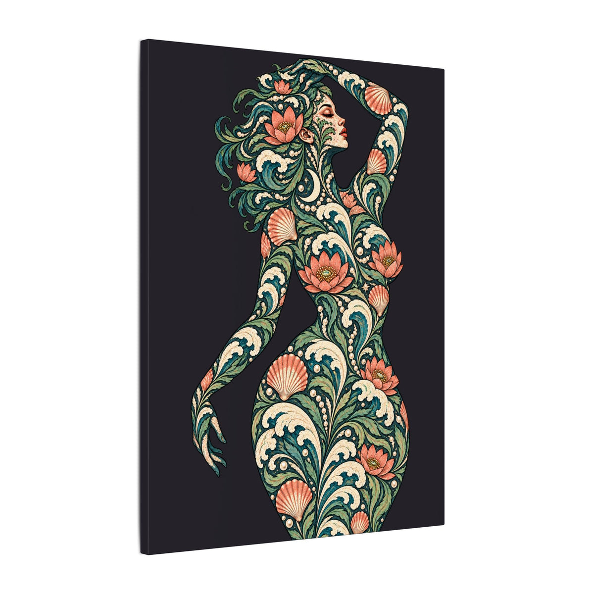 Lunar Tide Reverie — Matte Stretched Canvas