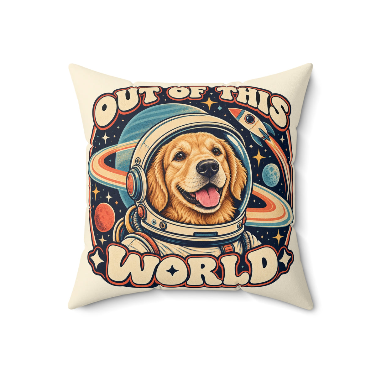 Space Cadet — Custom Pet Portrait Portrait Pillow
