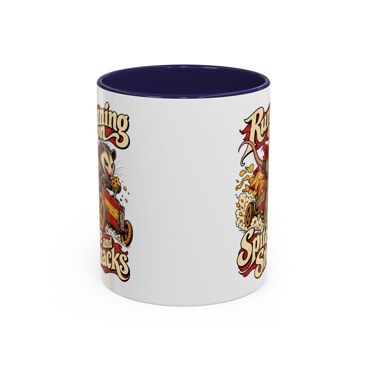 Running on Spite and Snacks — Accent Mug