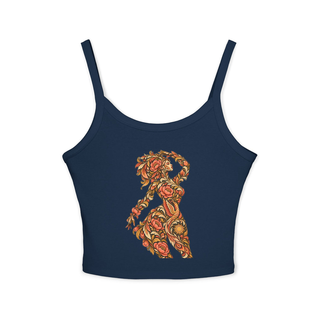 Phoenix Petals Reverie — Fitted Strap Cami