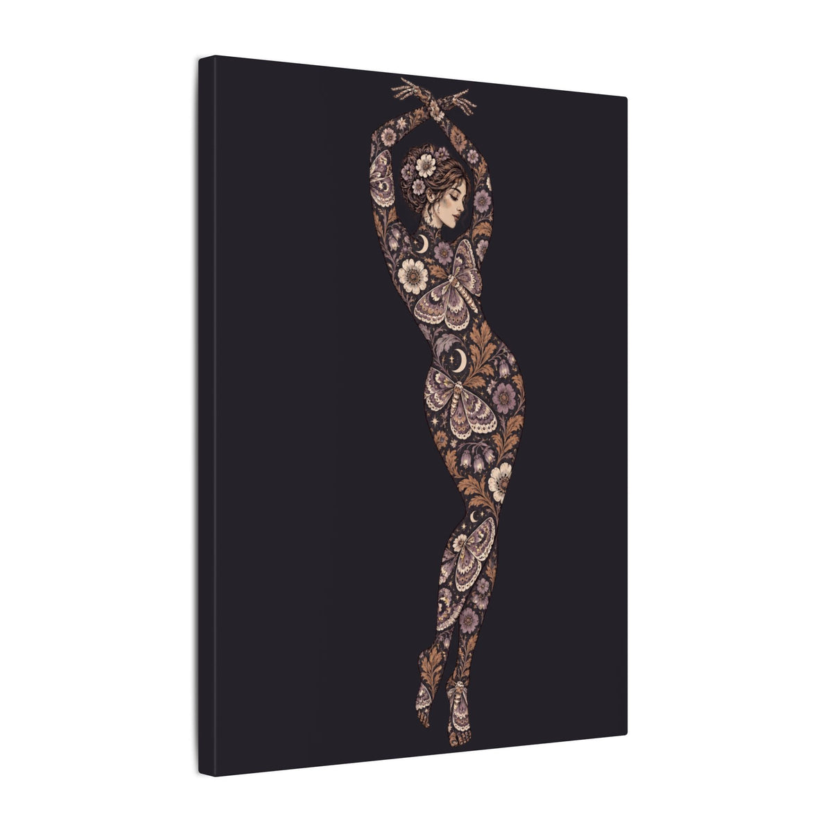 Velvet Wings Muse — Matte Stretched Canvas