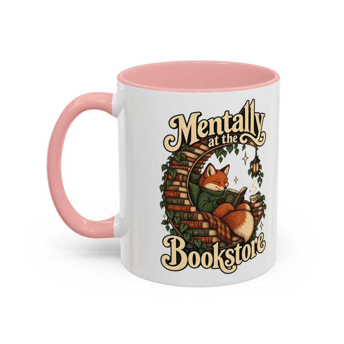 Mentally at the Bookstore — Accent Mug