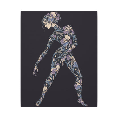 Iris Nocturne Muse — Matte Stretched Canvas