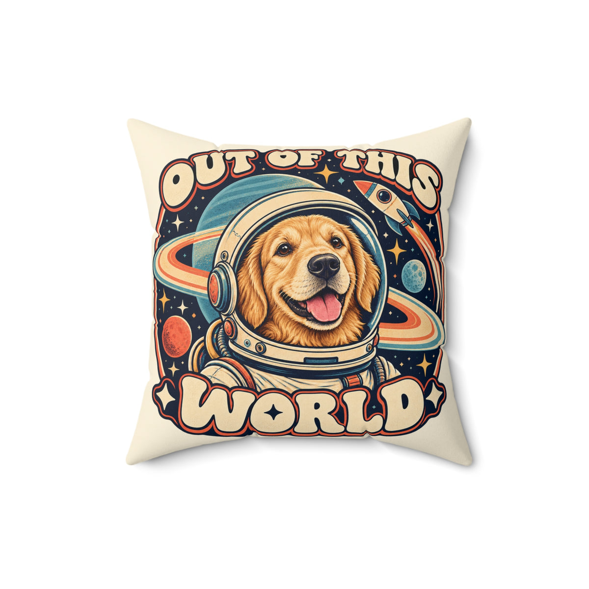 Space Cadet — Custom Pet Portrait Portrait Pillow