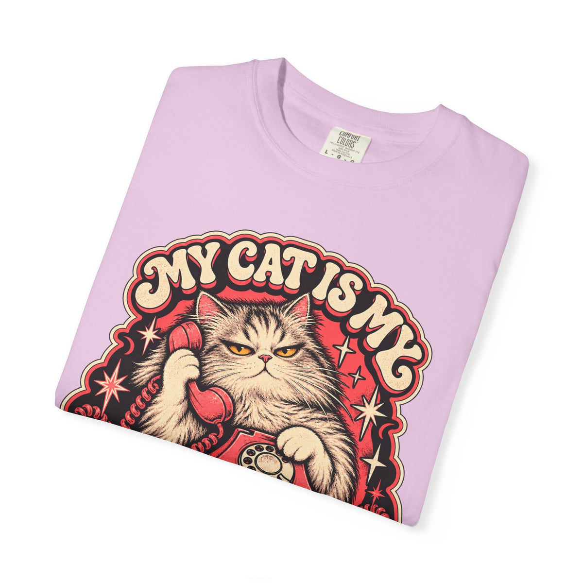 My Cat Is My Emergency Contact — Garment-Dyed Tee