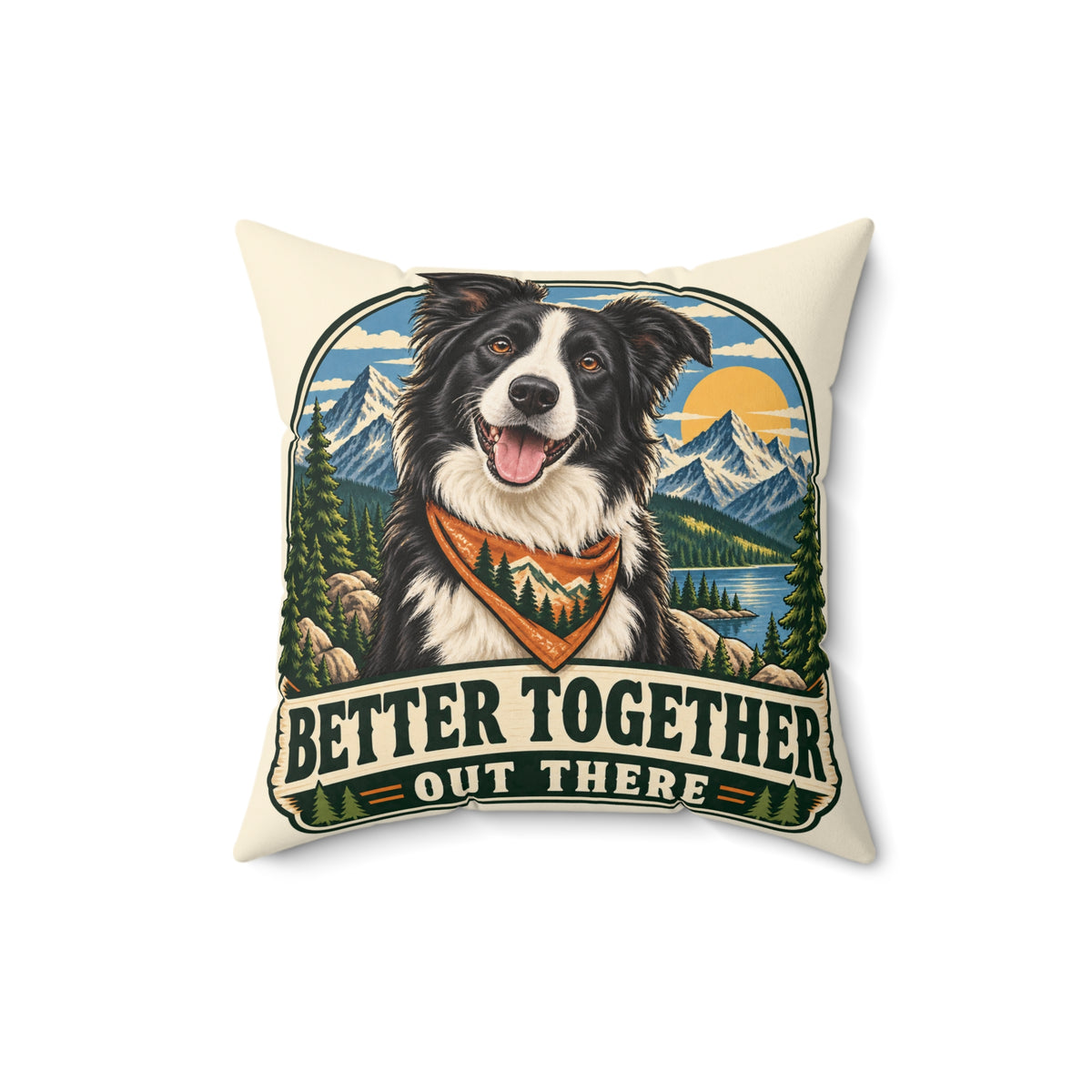 Adventure Buddy — Custom Pet Portrait Portrait Pillow