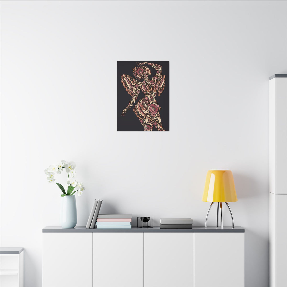 Velvet Wings Reverie — Matte Stretched Canvas