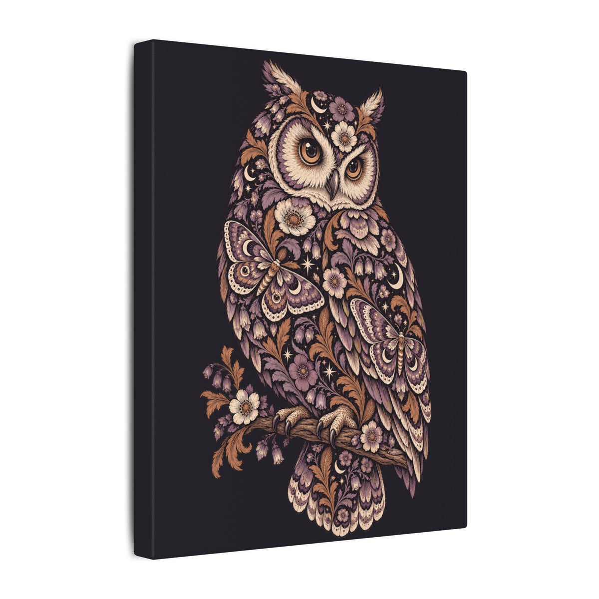 Velvet Sentinel — Matte Stretched Canvas