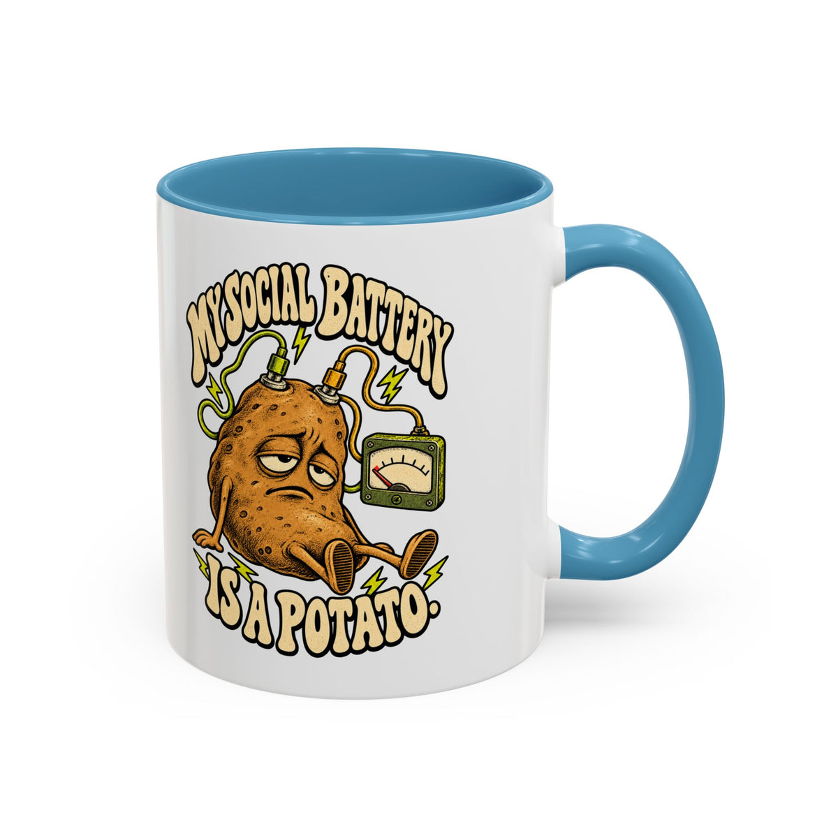 My Social Battery Is a Potato — Accent Mug