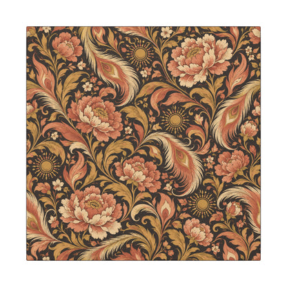 Phoenix Petals Pattern — Matte Stretched Canvas