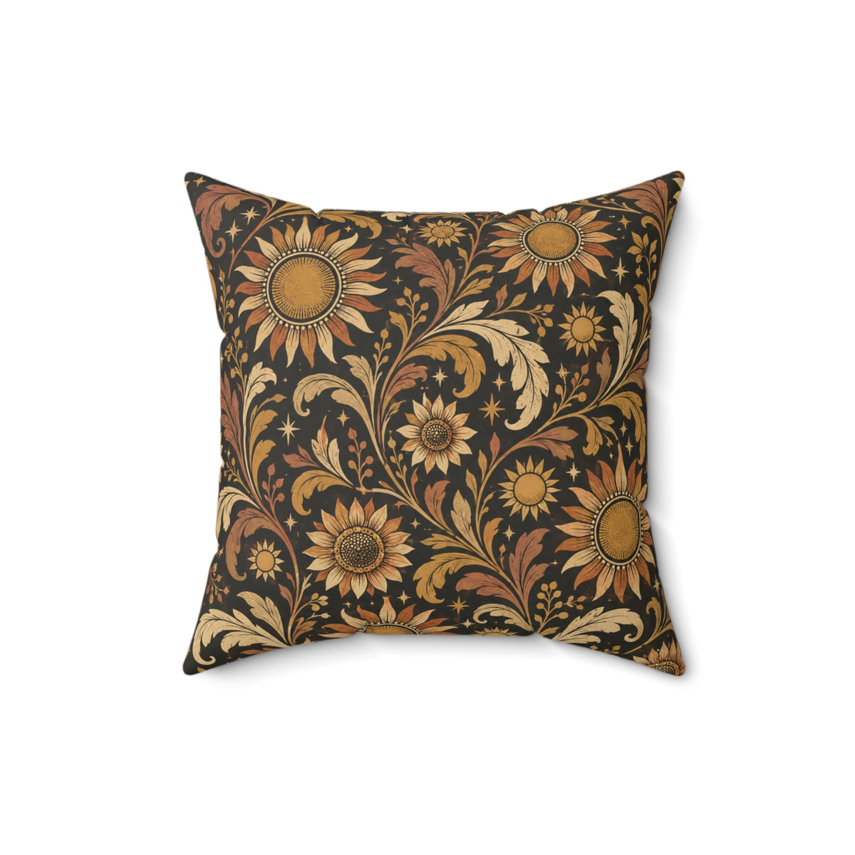 Solar Scroll Pattern — Accent Pillow