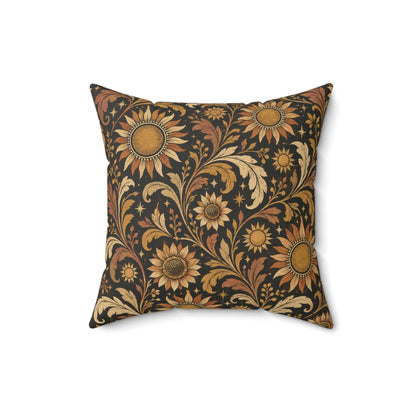 Solar Scroll Pattern — Accent Pillow