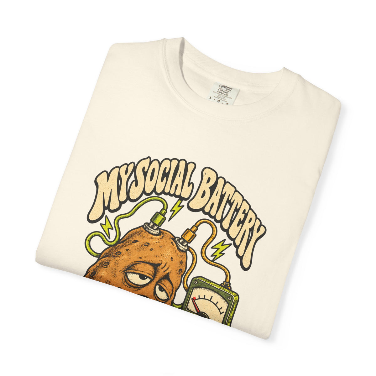 My Social Battery Is a Potato — Garment-Dyed Tee