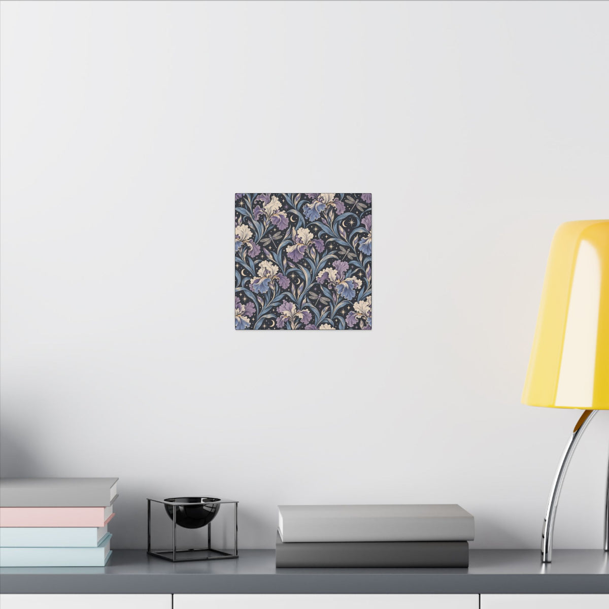 Iris Nocturne Pattern — Matte Stretched Canvas