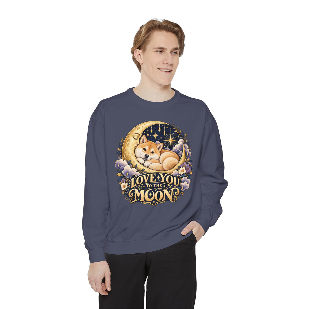 Love You to the Moon — Custom Pet Portrait Crewneck