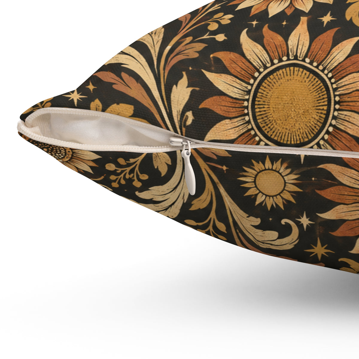 Solar Scroll Pattern — Accent Pillow
