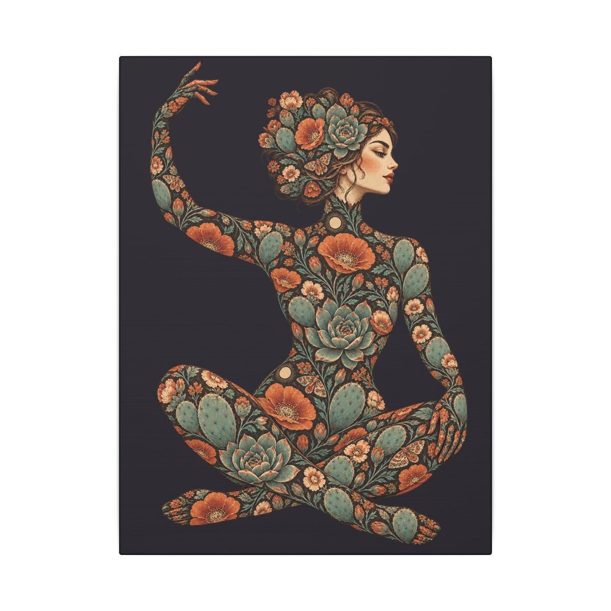 Desert Afterglow Muse — Matte Stretched Canvas