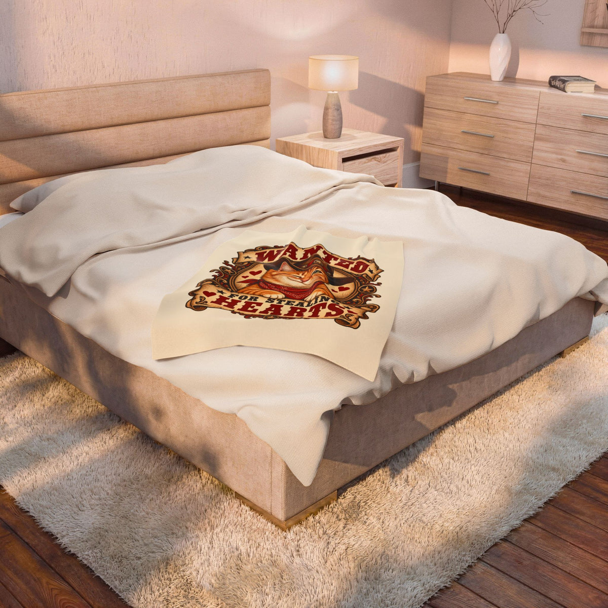 Heart Thief — Custom Pet Portrait Plush Blanket