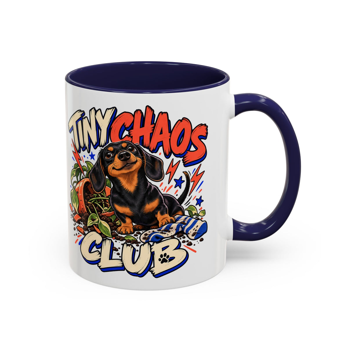 Tiny Chaos Club — Custom Pet Portrait Accent Mug