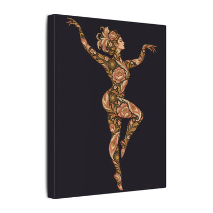 Phoenix Petals Muse — Matte Stretched Canvas